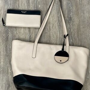 Kate Spade Black and Cream Tote